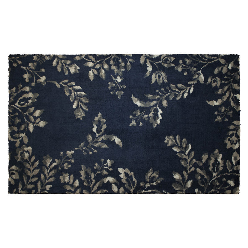 Laura Ashley Winchester Floral Navy/Olive Green/Beige Area Rug